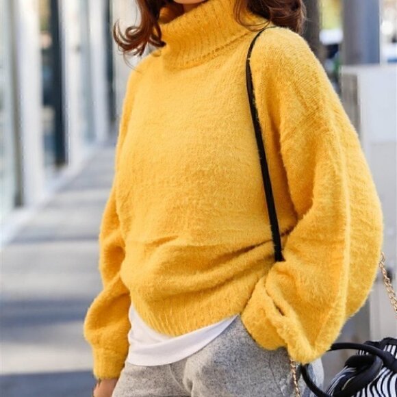 Fuzzy Knit Turtleneck - Picture 2 of 4